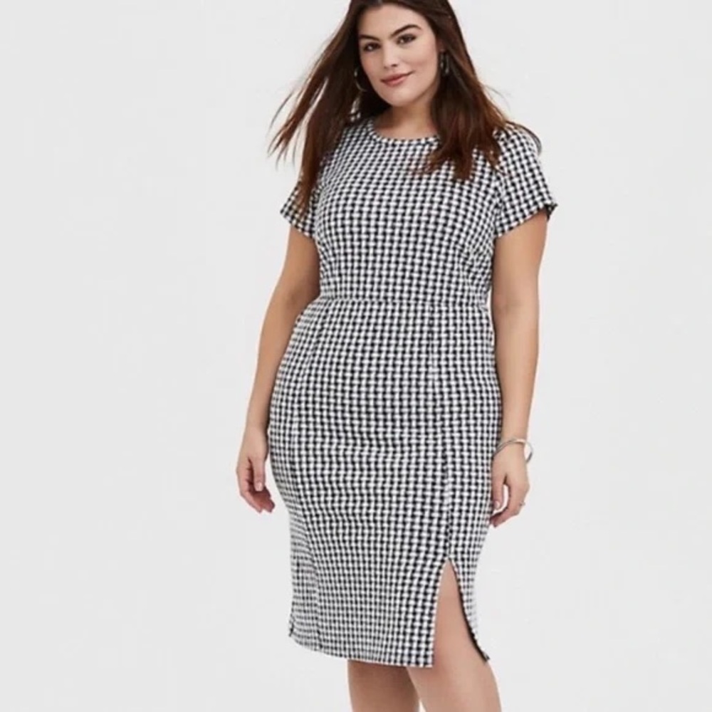 Torrid black and white gingham dress